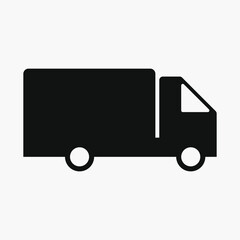 Truck vector icon isolated on white background