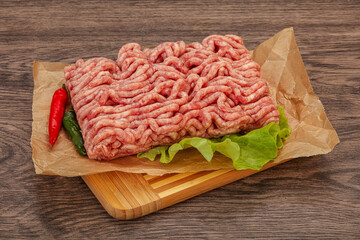 Raw Minced pork meat for cooking