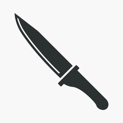 Knife icon isolated on white background.