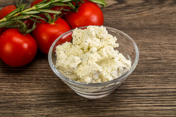 Soft cream cheese with herbs