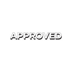 Approved text logo design with negative space effect
