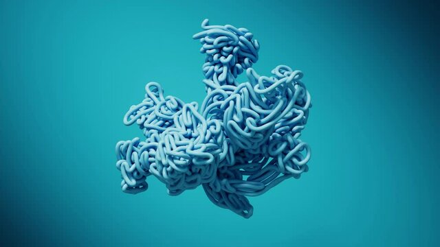 Abstract messy lines, 3d rendering.