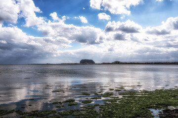 Jeju Island coast with view of Seongsan