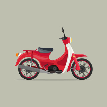 Classic Motorcycle C70 Vector Illustration
