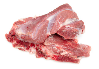 Beef meat on a white background.