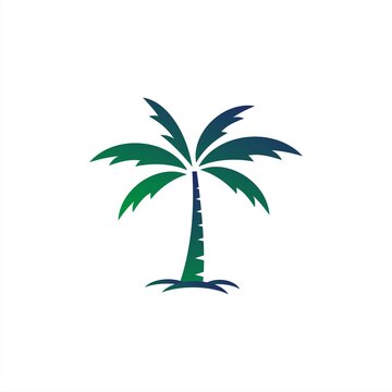 Palm tree image vector design in gradient color