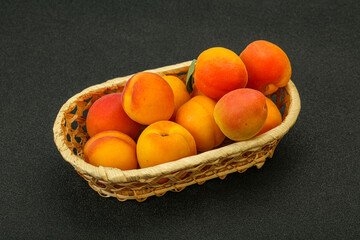 Fresh ripe sweet few apricots
