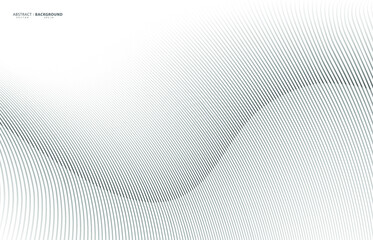 Naklejka premium Abstract Pattern background, vector template for your ideas, monochromatic lines texture, waved lines texture. Technology wallpaper.