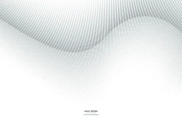 Naklejka premium Abstract Pattern background, vector template for your ideas, monochromatic lines texture, waved lines texture. Technology wallpaper.