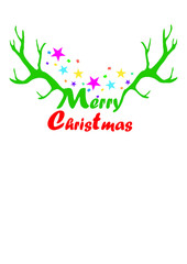 Merry Christmas T-Shirt Design with blank background