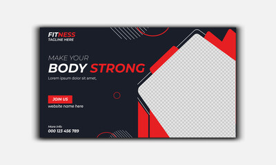 Fitness / Gym Ad Banners, social media post design.