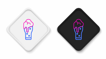 Line Glass of beer icon isolated on white background. Colorful outline concept. Vector