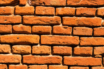 Old brick walls. Abstract texture of red brick wall