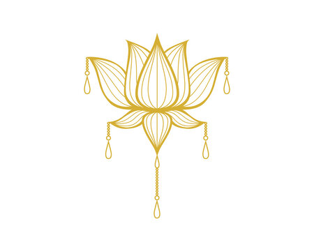 Luxury Gold Lotus Logo Plant Image Stock Vector (Royalty Free) 202946608 |  Shutterstock