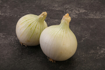 White ripe sweet onion vegetable