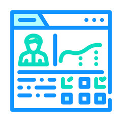 crm business marketing color icon vector. crm business marketing sign. isolated symbol illustration