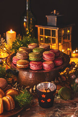 Dessert of French macarons i