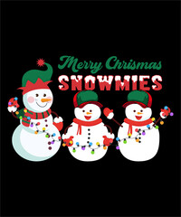 Merry Christmas Snowmass Snowman Christmas tree Light Elf Hat snowman matching apparel for friends and family members and enjoy Christmas parties, family reunions or Xmas eve celebrations.