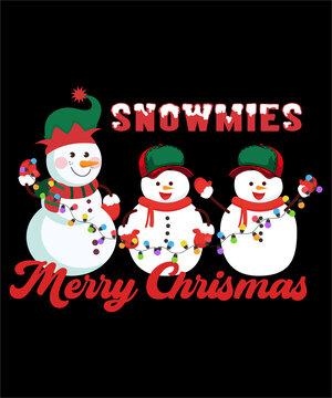 Merry Christmas Snowmass Snowman Christmas Tree Light Elf Hat Snowman Matching Apparel For Friends And Family Members And Enjoy Christmas Parties, Family Reunions Or Xmas Eve Celebrations.