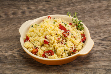 Vegetarian uisine - couscous with vegetables
