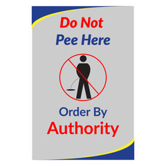 Do Not Pee here design