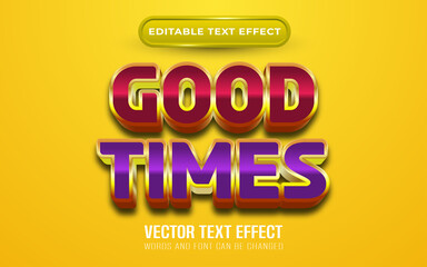 Good times editable text effect