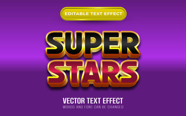 Super stars editable text effect