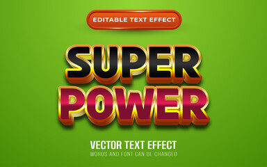 Super power editable text effect