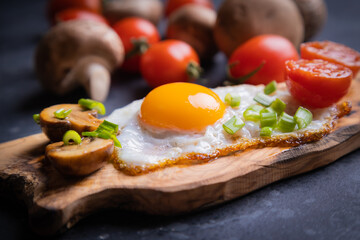 Sunny side up fried eggs