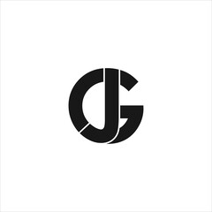 initials j g logo vector template