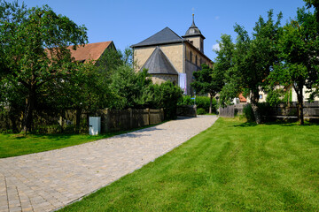 Kloster Wechterswinkel, Gemeinde Bastheim, Biosphärenreservat Rhön, Landkreis Rhön-Grabfeld, Unterfranken, Franken, Bayern, Deutschland