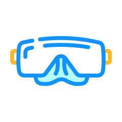 mask diver accessory color icon vector. mask diver accessory sign. isolated symbol illustration