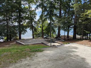 empty camping site on lake hartwell south carolina
