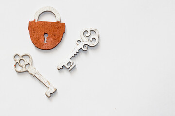 Craft plywood keys. Wood laser keys shapes.