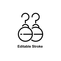 earring icon designed in outline style in fashion and accessories icon theme