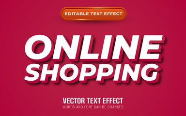 Fototapeta premium Online shopping editable text effect