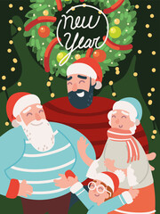 new year family celebration