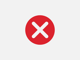 Obraz premium Close icon vector sign. Cancel symbol web design. Error, denied, avoid or wrong data button.