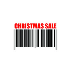 Christmas Sale. Barcode. Isolated on a white background. Holiday sales concept. Business.