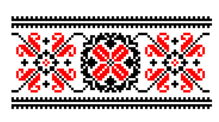 Traditional romanian motif pattern - obrazy, fototapety, plakaty