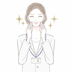 中年の女性医師　スキンケアのイメージ