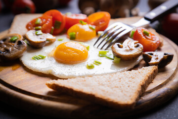 Sunny side up fried eggs