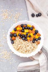 Vegetarian hot and healthy food for breakfast.