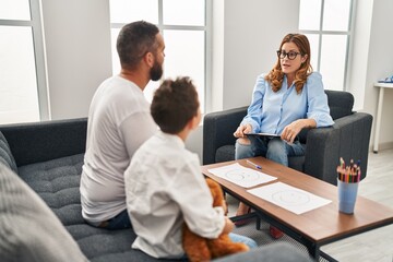 Family having psychology session at psychology center