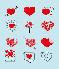 love hearts feeling