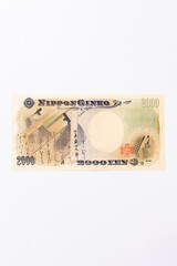 日本の二千円札　１枚　アップ
