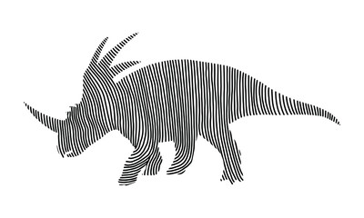 Dinosaur line art. Vector illustration.
