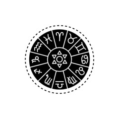 Horoscope symbol line icon. Isolated vector element.