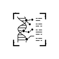 Dna identification olor line icon. ID and verifying person. Pictogram for web page, mobile app, promo.