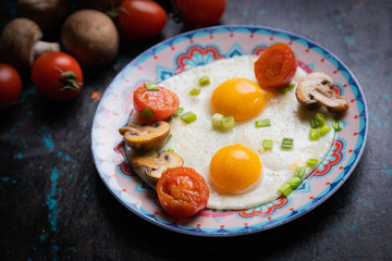 Sunny side up fried eggs